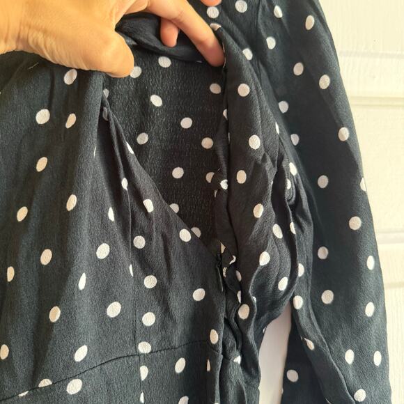 Seraphine Polka Dot Tiered Maternity & Nursing Midi Dress Green Size US 4 UK 8 - Picture 7 of 9